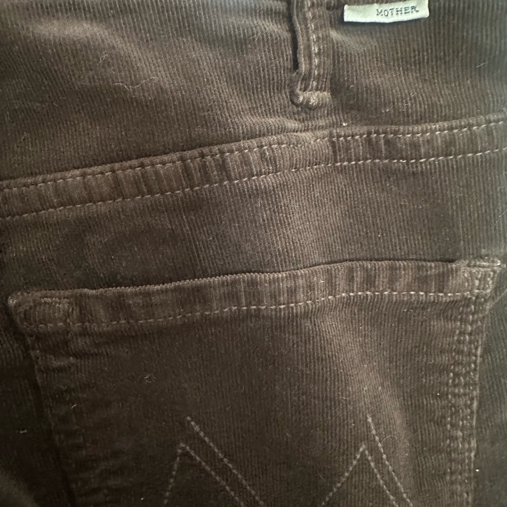 Mother The Hustler Ankle Fray Dark BrownCorduroy Jeans - Picture 4 of 6